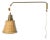 1970s Ateljé Lyktan, Articulating Wall Light, Brass, Cane, Teak For Sale