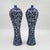 Late 20th Century Vintage Chinoiserie Blue and White Tall Slender Dragon Vases - A Pair For Sale - Image 5 of 9