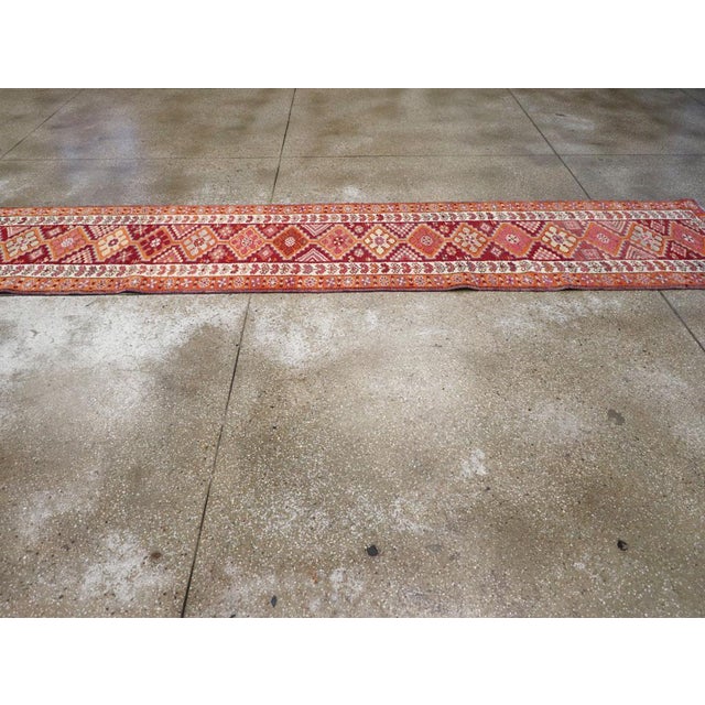 Galerie Shabab Collection Tribal Mid-20th Century Turkish Anatolian Runnerr For Sale - Image 4 of 8