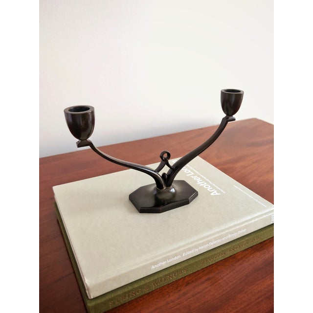 Art Deco Bronze Candelabra from Just Andersen, 1930s For Sale - Image 17 of 17