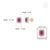1.1ct Emerald Cut Mozambique Ruby Diamond Halo Stud Earrings in 14k Gold- A Pair For Sale - Image 9 of 12