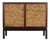 Small Credenza Record Cabinet by Founders in Walnut with Cork Front For Sale