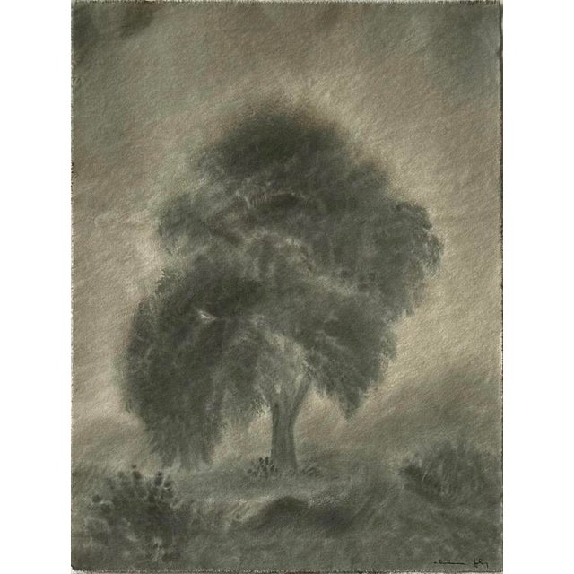 2020s Watercolor Landscape on Raw Canvas For Sale - Image 5 of 5