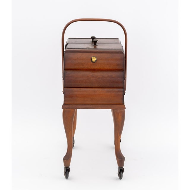 Art Deco Walnut Sewing Box, Early 20th Century For Sale - Image 10 of 10