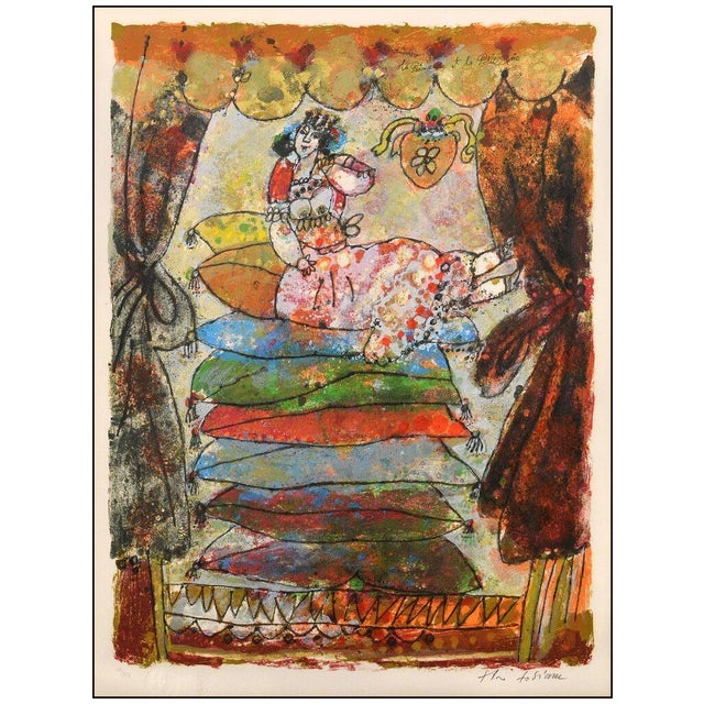 1970s La Princesse et le Petit Pois, Theo Tobiasse For Sale - Image 4 of 8