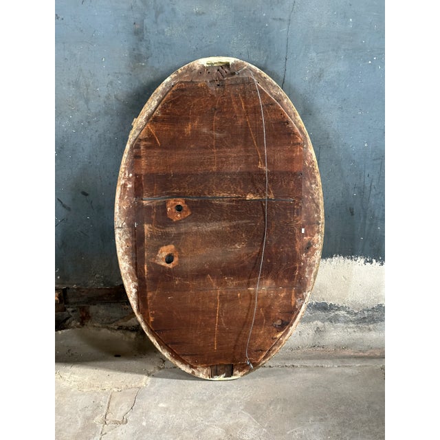 19th Century French Gold Gilt Oval Wall Mirror For Sale - Image 9 of 9