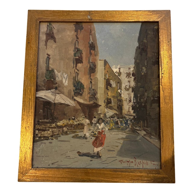 Giuseppe Rispoli Original Mid Century Painting For Sale