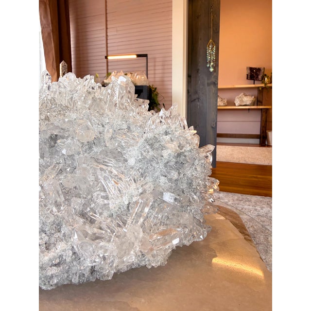 Contemporary Himalayan Quartz Crystal Cluster – High Clarity Multi-Point Formation, Sculptural Natural Specimen "Odette" For Sale - Image 3 of 18