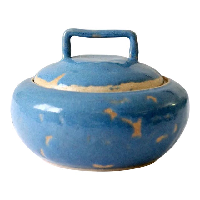 Vintage Studio Pottery Bowl With Lid For Sale