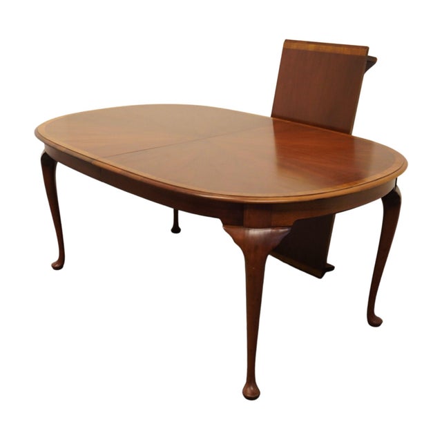 Brown Hickory Chair James River Mahogany Traditional Style 86″ Oval Dining Table 576 For Sale - Image 8 of 11