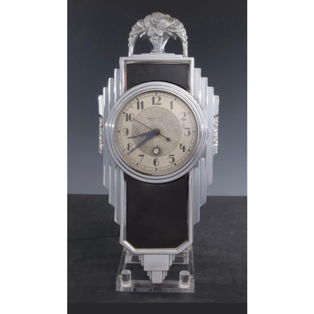 Chrome Vintage Manning-Bowman Art Deco Chrome & Black Electric Mantel Clock, C. 1930s For Sale - Image 8 of 8