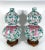 Chinoiserie Rare Republic Huluping Chinese Enamel Double Gourd Baby Blue Opposing Vases With Stands - A Pair For Sale - Image 3 of 10