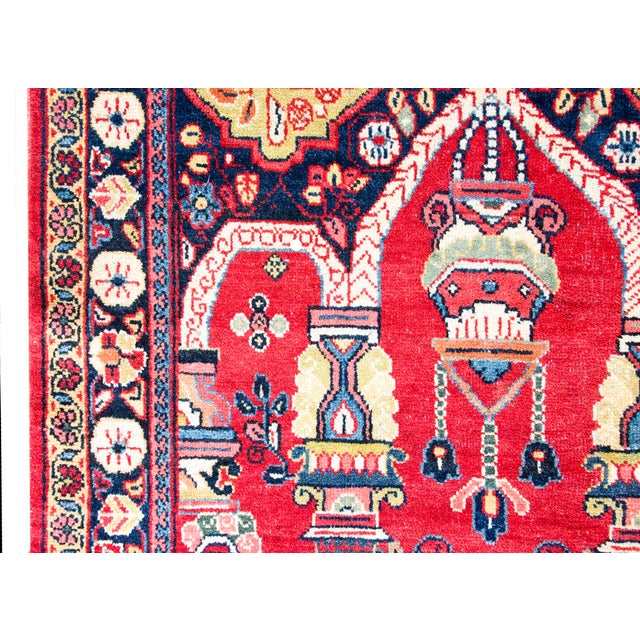 Textile Mid 20th Century Persian Meshkabad Rug For Sale - Image 7 of 13