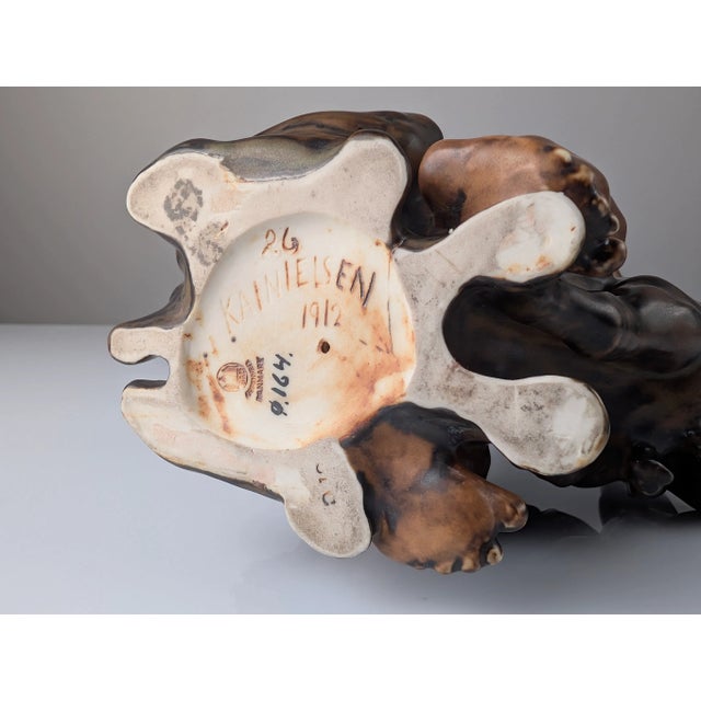Ceramic Sculpture of Bacchus and Satyr on Donkey by Kai Nielsen for Bing & Grøndahl, 1912 For Sale - Image 7 of 9