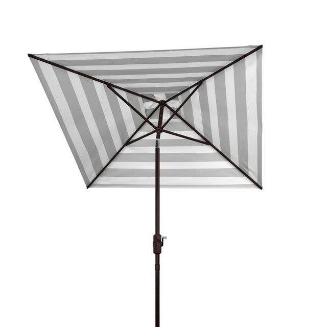 2020s Iris Fashion Line 7.5 Ft Square Umbrella, Navy & White Stripe For Sale - Image 5 of 6