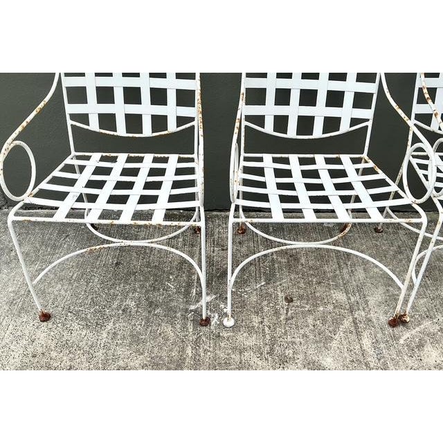 Vintage Wrought Iron Dining Chairs After Papperzini For Sale - Image 11 of 15