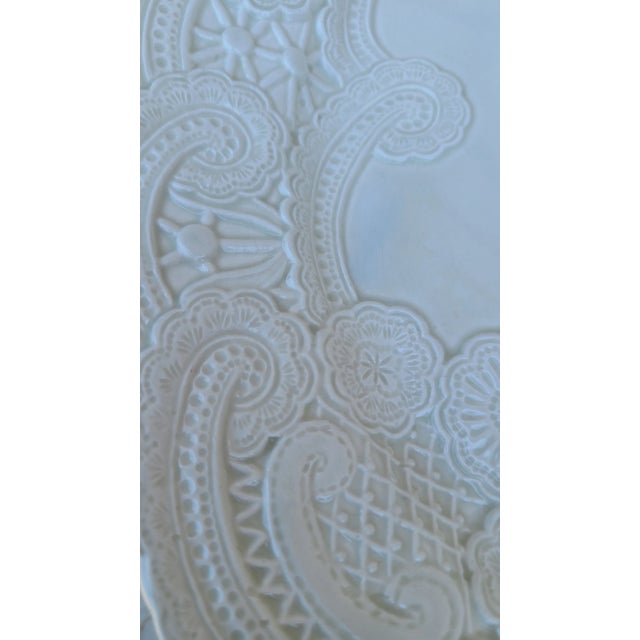 Violet MOS25Vintage Fitz and Floyd Majolica Style Serving Platter For Sale - Image 8 of 13