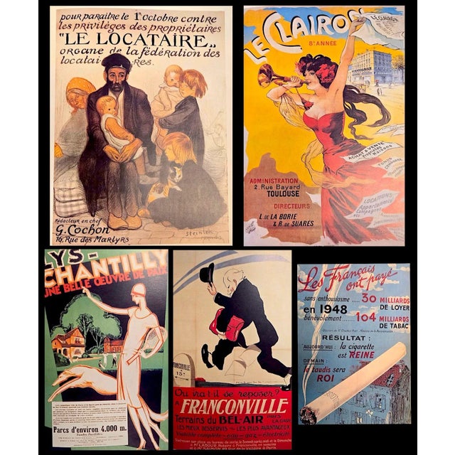 Blue 1992 French 1st Edition Art Book, "A Vendre: Affiches Immobilières", Jean-Marc Levet For Sale - Image 8 of 16