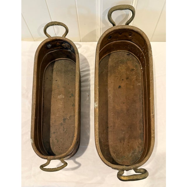 Vintage Copper Planter Troughs / Jardinieres, A Pair For Sale - Image 9 of 12
