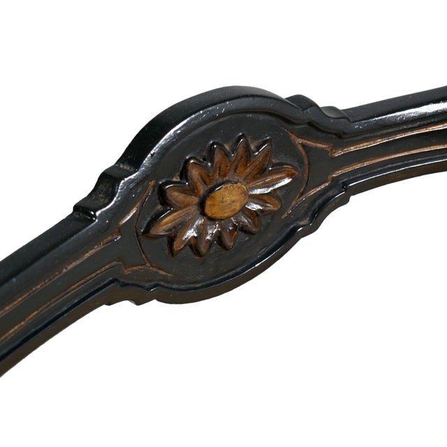 Art Nouveau Ebonized & Hand-Carved Walnut Sculptural Chair by Giacomo Cometti For Sale - Image 6 of 11