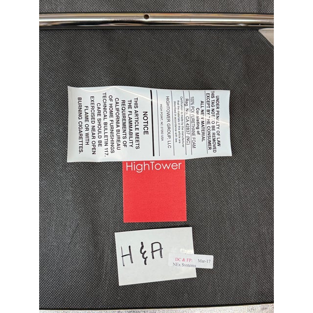 Contemporary Hightower Modernist Stackable Arm Chair, Damask Print For Sale - Image 3 of 12