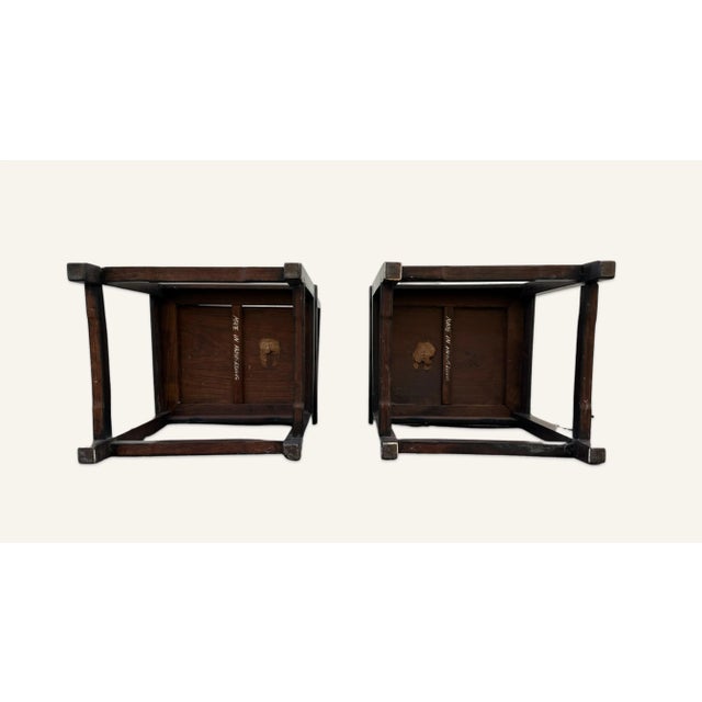 Early 20th Century Pair of Early 20th Century Chinese Hardwood Armchairs For Sale - Image 5 of 12