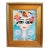 Woman With Flower Headdress Portrait Oil Painting Including the Antiqued Gold Wood Frame For Sale