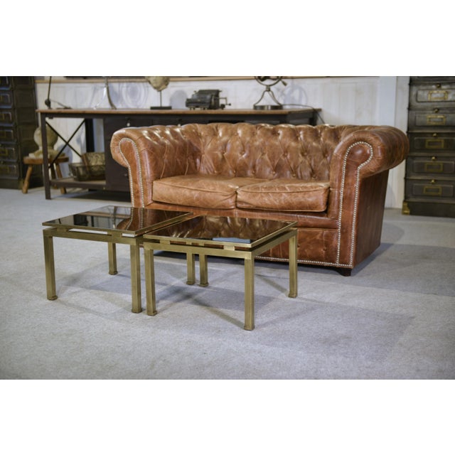 Gold Vintage Coffee Tables by Guy Lefevre, 1960s, Set of 2 For Sale - Image 8 of 14