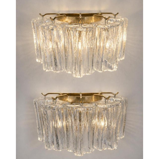 Gold Italian Murano Glass Sconces, 1990s, Set of 6 For Sale - Image 8 of 12
