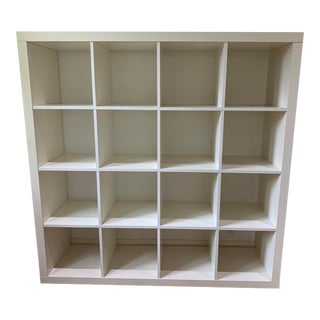 Vintage Cubby Hole Wood Bookcase For Sale