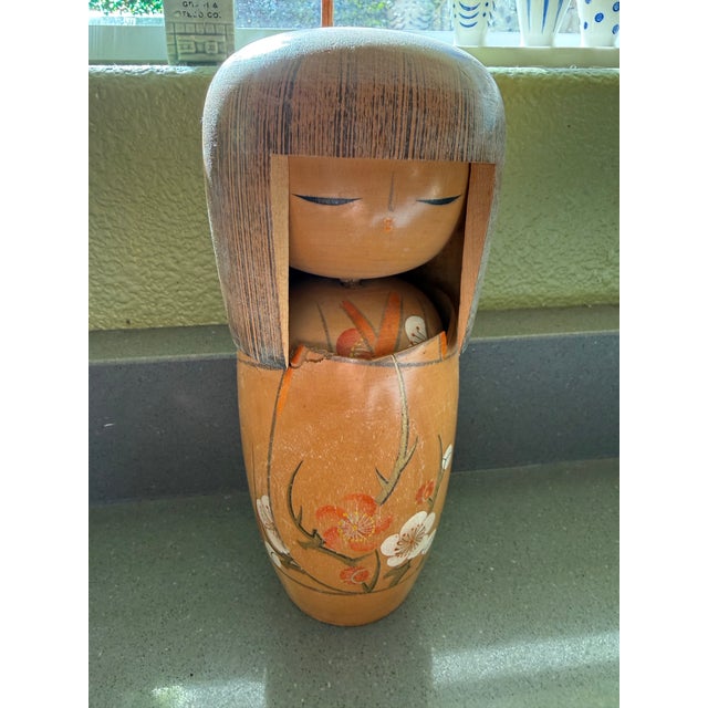Charming Vintage handcarved and handpainted Japanese Kokeshi doll made by Kojo Tanaka. This is a beautiful vintage hand...