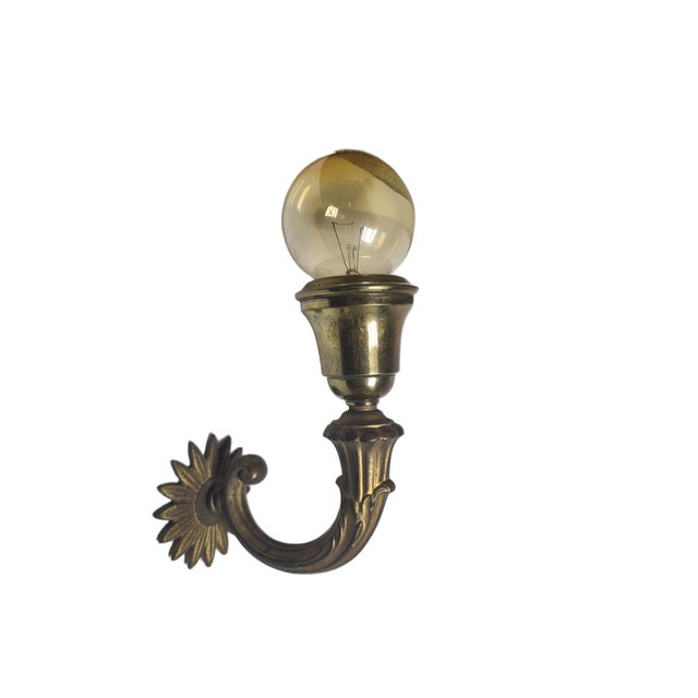 Art Nouveau Bronze Wall Lamp, Germany, 1900s For Sale - Image 10 of 11