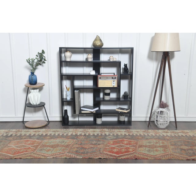 1970s Vintage Turkish Handmade Wool Cotton Brown Kilim Rug For Sale - Image 11 of 11