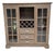 Walter E Smithe Oak Wine Bar Cabinet With Glass Doors For Sale