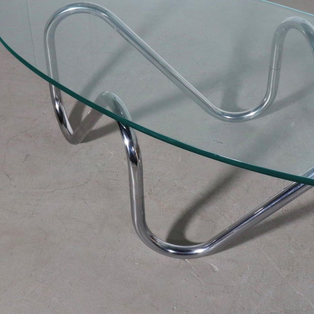 Sculptural Tubular Chrome Free Form Coffee Table For Sale - Image 4 of 6