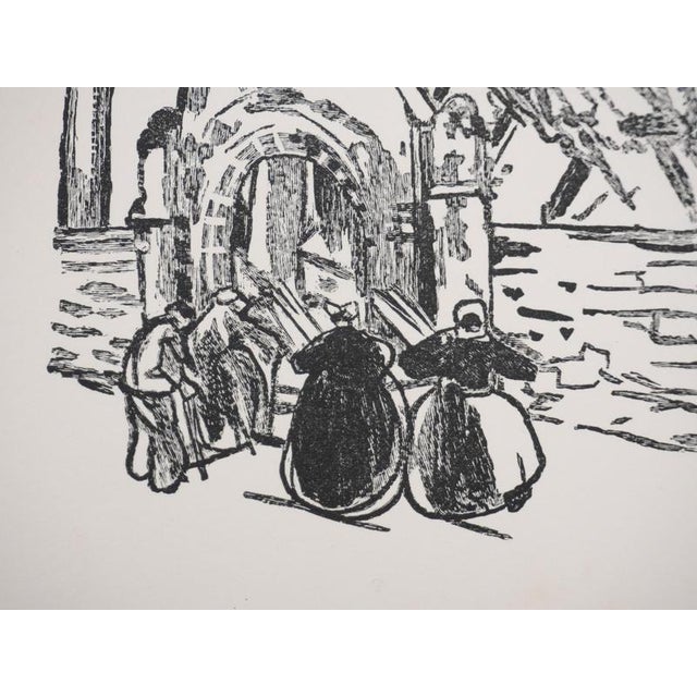 Mathurin Meheut, Brittany, Arrival at the Sanctuary (Black), Engraving For Sale - Image 5 of 9