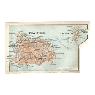 Antique Map of the Italian Island of Ischia For Sale