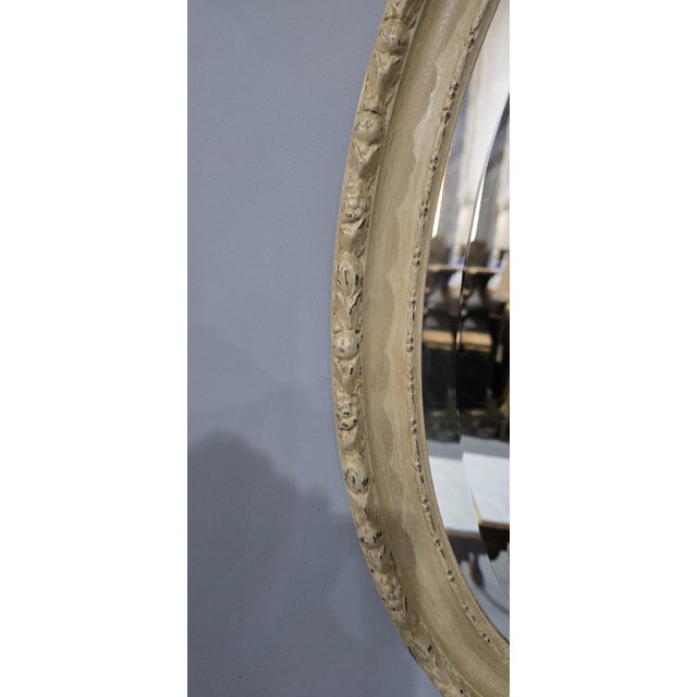 Victorian Oval Painted Mirror, 1880s For Sale - Image 3 of 5