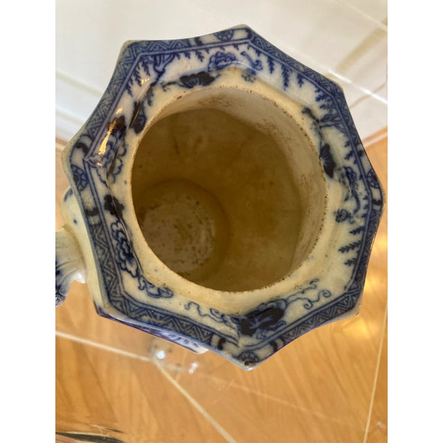 Flow Blue Sugar Jar Mid 19th Century For Sale - Image 13 of 14