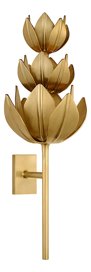 Julie Neill for Visual Comfort Signature Alberto Extra Large Three Tier Sconce in Antique-Burnished Brass