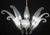 Italian 1980s Extraordinary Large Transparent Murano Glass Leaves Chandelier by Franco Luce For Sale - Image 3 of 18