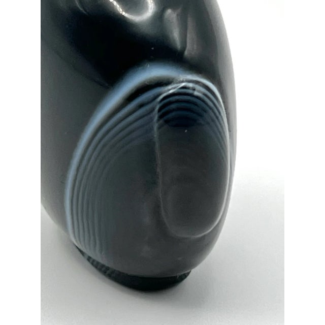 Vintage Black Agate With White Bands For Sale In Chicago - Image 6 of 10