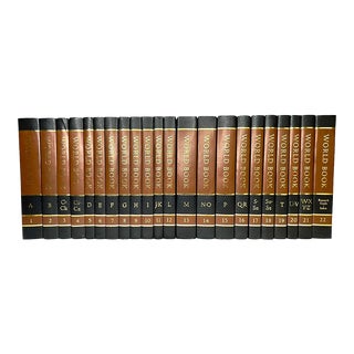 1982 World Book Complete Encyclopedia in Black & Brown - Set of 22 For Sale