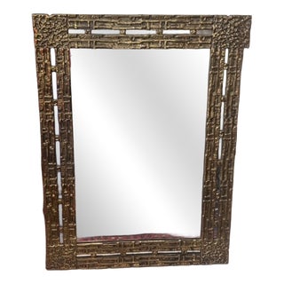 Vintage Mirror with Bronze Frame, 1970s For Sale