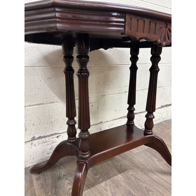 Antique Victorian Eastlake Flame Mahogany Parlor Table For Sale In Kansas City - Image 6 of 8
