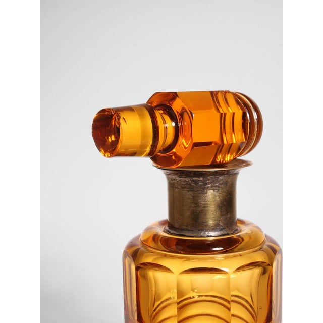 Art Deco Amber Glass Decanter, Sweden, 1930s For Sale - Image 4 of 5