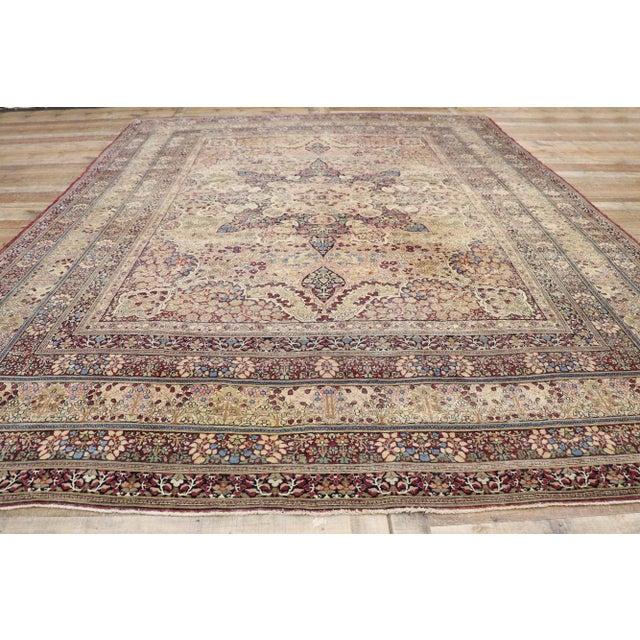 Textile Antique Persian Kermanshah Rug - 10'03 X 13'00 For Sale - Image 7 of 10