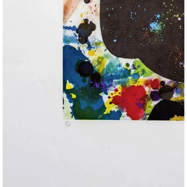 Untitled is an original contemporary artwork realized by Sam Francis in 1994. Etching and Aquatint Monotype with color...