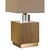 I love to bring nature 'in'! This cool lamp features a carmel color marble base and cube of crystal with brushed brass...