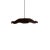 Large Flat Wavy Leaf-Shaped Teak Pendant Light with Floral Design For Sale